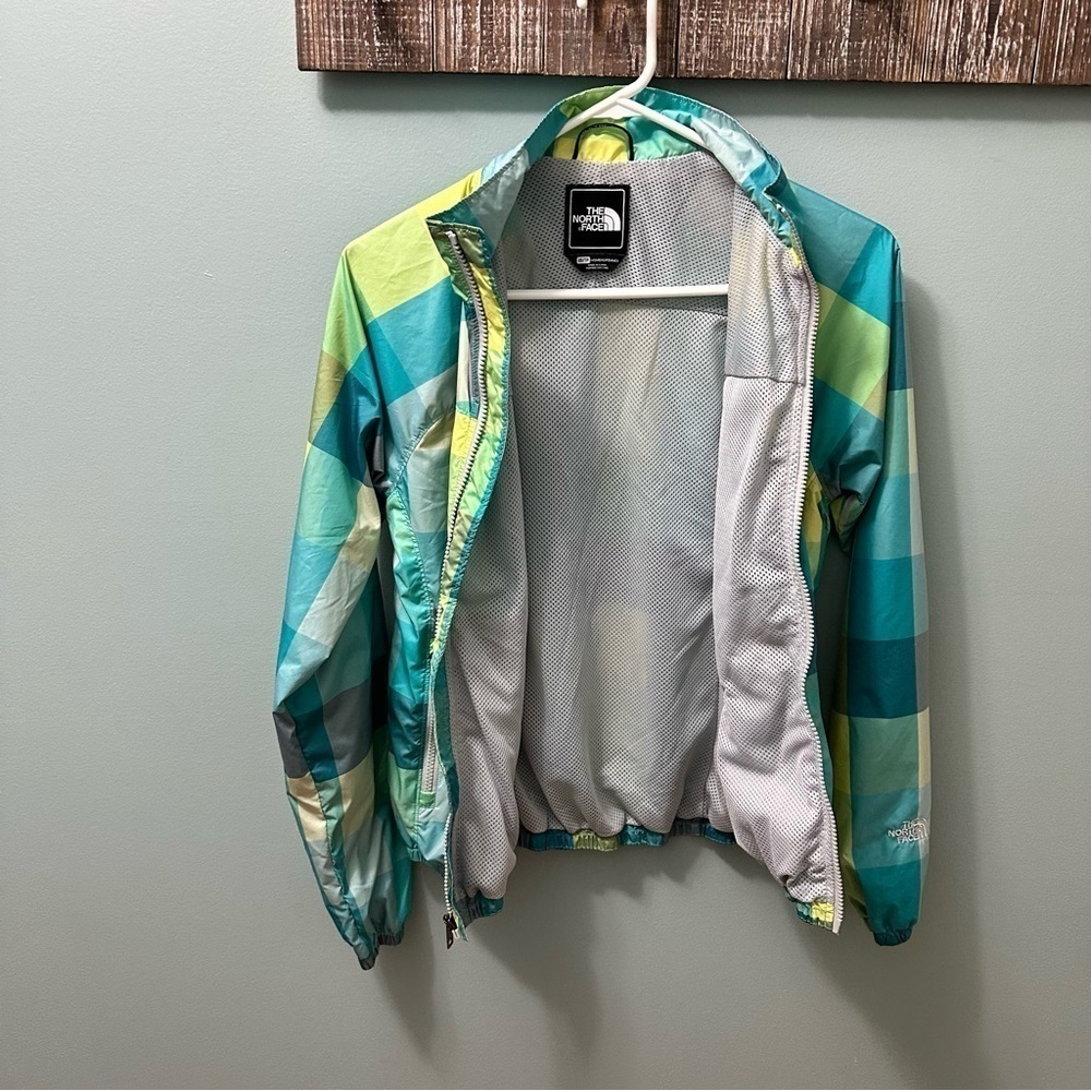 The North Face colorful plaid checker wind breaker jacket women’s XS - Picture 6 of 12